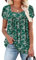 CHICZONE Womens Short Sleeve Tunic Tops for Leggings Loose Fit Summer Square Neck Blouse Shirts