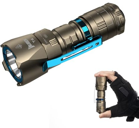 WUBEN T4 Rechargeable Torch,850 Lumens Super Bright Torches Led, 1315 FT Long Throw Flashlight, IP68 Waterproof Camping Torch for Home, Inspection,Emergency, Hiking，Work