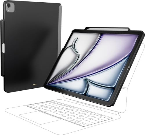 SwitchEasy CoverBuddy Lite for 2024 iPad Air 13 - Case Compatible with Magic Keyboard for iPad Air (M2), with Apple Pencil Pro Pencil Holder - Black