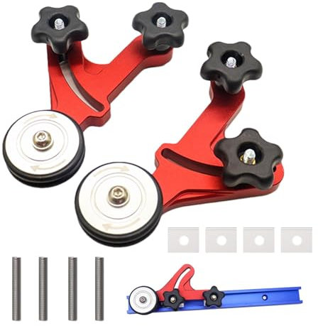 Table Saw Wood Feeder - 1 Pair Multifunctional Bearing Roller Feeder, Portable Table Saw Feeder Guides | Adorable Table Saw Pressing Bearing Roller Aluminium Alloy for Router Table Saw