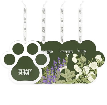 FURRYPURR Car Air Freshener Cute Paw Hanging, Lavender Cedar/Lily Of The Valley/White Rose Pack of 3, Pet-Friendly, Non-toxic, Long Lasting for Home & Auto