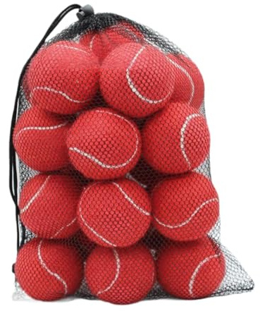 Pegciuho 20 Elastische Tennisbälle (2,52 Zoll Durchmesser), Verschleißfest, für Freizeit, Tennisbegeisterte Und Sport, Rot