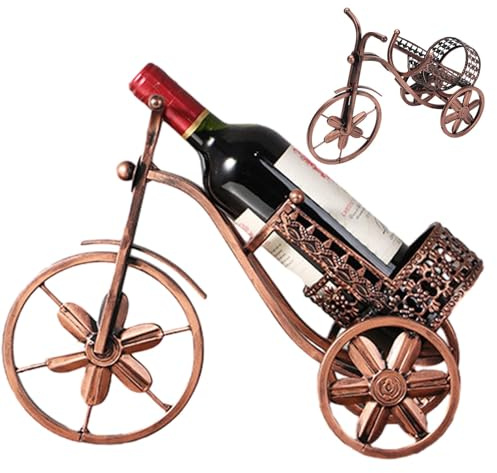 Weinregal für Tisch – Halterungen zur Aufbewahrung in Fahrradform aus Metall, Weinregal für Dreirad, Weinregal mit Figuren aus der Kollektion