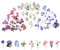 JIYIN 120 Stück Blumen Scrapbooking Aufkleber, Transparente Blumen Sticker Pflanzen Aufkleber Bunte Blumenaufkleber Sticker Aesthetic für DIY Wasserflaschen Scrapbooking Laptop Handyhüllen