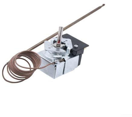 Oven Thermostat Replacement, Compatible with KKB-9-48 and PB010036, Precise Temperature Control up to 320°C for Gas Range, Bakelite and Metal Construction