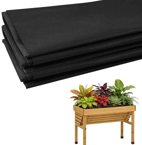 XPJBKC Planter Liner, Planter Liners for Wooden Planters, Large Veg Trough, Outdoor Raised Bed, Planters Liners Non Woven for Growing Plants, Flowers, Vegetables (160cm x 210cm)