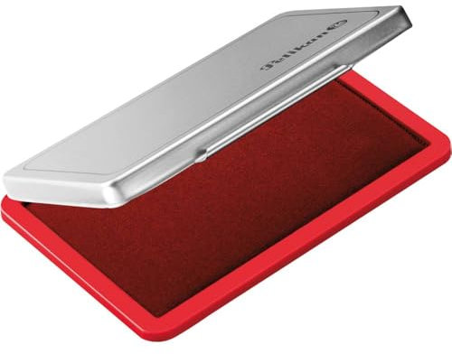 Pelikan 331025 Stempelkissen 2, getränkt, 7 x 11 cm, rot (Frustfreie Verpackung), 7x11 cm (Steki 2)