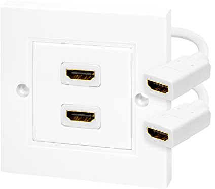 LogiLink AH0015 Adaptateur douille HDMI 2 ports Blanc