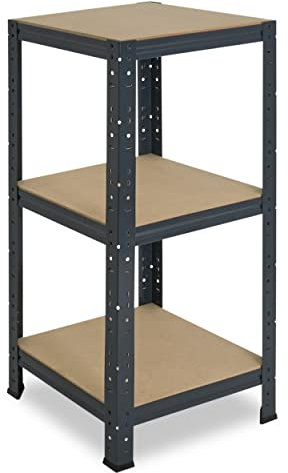 shelfplaza® 100x60x60cm HOME Schwerlastregal anthrazit/Metallregal mit 3 Böden/Kellerregal Metall, Garagenregal, Werkstattregal oder Regal Lagerregal/Steckregal Metall mit 175kg Tragkraft