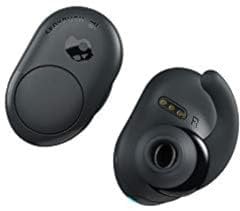 SKULLCANDY Push True Wireless In-Ear Bluetooth Earphones with Microphone, 12-Hour Battery with Charger Case, Silicone Rubber Pads, Dark Grey