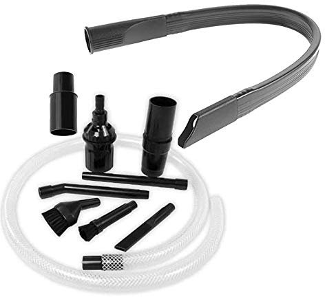 Spares2go PC Desk Car Valet Mini Micro Attachment Kit + Flexible Crevice Tool compatible with Shark Vacuum Cleaner (35mm)