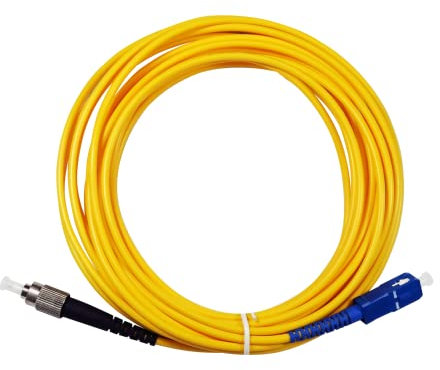 CHB Simplex Câble de raccordement à fibre optique SC LC FC ST E2000 APC UPC monomode OS2 9/125 Jaune 3 m