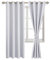 JIUZHEN Blickdicht Vorhänge Verdunkelungsvorhang mit Vorhang-Krawatten Gardinen Ösenvorhang für Schlafzimmer Wohnzimmer, Grau Weiß, 2 Stück, 245x132cm(HxB)