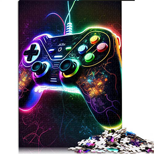 1000 Teile Puzzle Gaming Neon Puzzles für Erwachsene Kartonpuzzles Lernen Lernspielzeug Familienspiele (Größe 26x38cm)