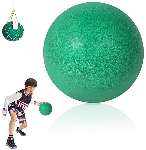 Silent Basketball Uncoated High-Density Foam Ball with Mute, Soft and Elastic Indoor Training Ball Foam Basketball Leiser Ball für Verschiedene Indoor-Aktivitäten (NO.7, Grün)