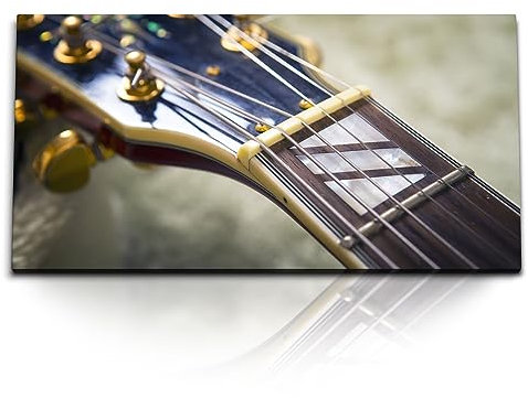 Paul Sinus Kunstdruck Bilder 120x60cm Gitarre Gitarrensaiten Musik Musikzimmer Aufnahmestudio
