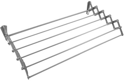 ABJ Wandwäschetrockner Teleskop Wäschetrockner für die Wand Akkordeon Trockenständer Wandmontage (Grau, 80cm)