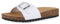 VAN HILL Damen Pantoletten Flach Lack Bequem Schuhe 216166 Weiss Lack 41