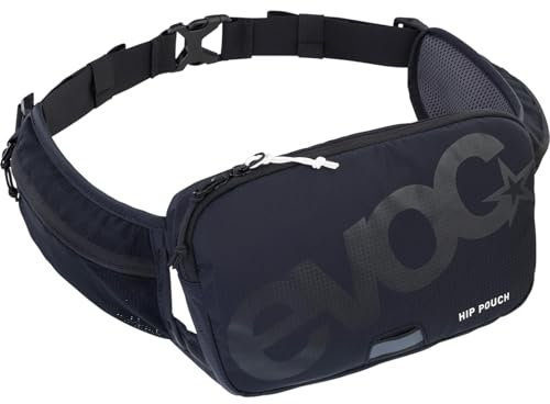 EVOC HIP Pouch Hüfttasche, Bauchtasche (leichte Gürteltasche mit Mehreren Fächern, mit AIR PAD System, individuell anpassbar), Schwarz
