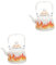 PRETYZOOM 2pcs Enamel Coffee Pot Floral Tea Kettle Spearmint Tea Diffusers for Loose Tea Temp Control Kettle Cup Candle Boiling Electric Coffee Gooseneck Blooming Electric Tea Kettle Hot Urn