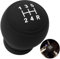 Funda Pomo Cambios Marcha Coche, Silicona Cubierta de Perilla de Palanca de 5 Marchas, Protector de Pomo Adherente, Vestiduras de Palanca de Cambios Universal Suave Antideslizante (Negro)