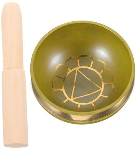 VICASKY Tibetische Klangschale Metall Flachboden Schale Für Meditation Yoga Buddhismus Holzschlägel Für Dekoration Und
