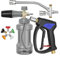 4000PSI Power Washer Foam Set, With Adjustable Spray Lance 1000ML Metal Soap Dispenser,For Outdoor Deep Cleaning(set1)