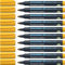 Schneider Maxx 130 Permanent-Marker mit Rundspitze (Strichstärke: 1-3 mm, nachfüllbar) 10er Packung gelb