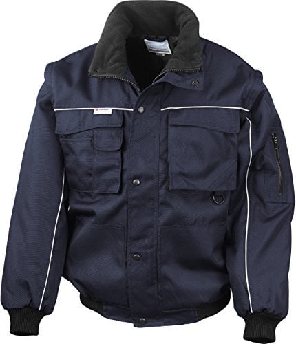 Result RE71A Work-Guard Zip Sleeve Heavy-Duty Pilot Jacket - Navy/Navy, X-Large