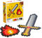 Plus-Plus 3910, Geniales Konstruktionsspielzeug, Puzzle Schwert und Feuer, Kreativ-Bausteine, 250 Teile