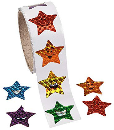 Oriental Trading Stickerrolle, Papier, mehrfarbig, Einheitsgröße