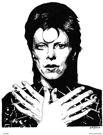 onthewall David Bowie by Becky Mann Poster Kunstdruck