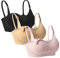 iloveSIA Still BHS ohne Büge Damen Bustenhalter Schwangerschaft-BH Schwarz+ekrü+Baiser,XL Fit 85BC