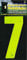 WHL Pack of 2 Hi Vis Wheelie Bin House Numbers Yellow Number 7