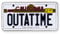 Back to the Future Outatime License Plate Enamel Collector Pin