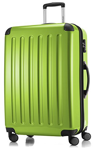 Alex - Großer Hartschalen-Koffer, TSA, 4 Doppel-Rollen, Trolley, Rollkoffer, Reisekoffer, Volumenerweiterung, 75 cm, 119 Liter, Apfelgrün