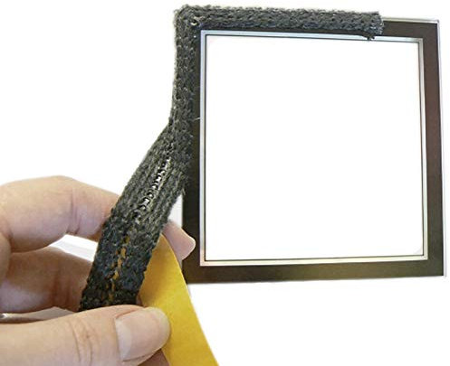 Reeds 2m Length Self Adhesive Stove Rope Glass Gasket Fire Seal Flat Tape 17mm x 2mm Ladder Rope