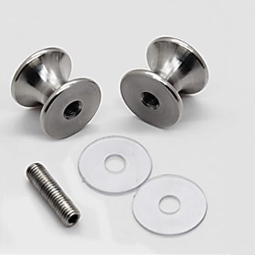 304 Edelstahl Duschtürknopf Duschtürgriff Badezimmer Duschkabine Türgriff Glastür Schrankgriff Dusche Griff Beschläge Türgriff Einzelne/Doppelter Knopf,Silberfinish,Schraube Ø8mm (E)