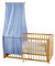 Bio Baby Betthimmel 100% Bio-Baumwolle (kbA) GOTS zertifiziert, Hellblau, 115 x 300 cm