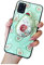 Handyhülle Kompatibel mit Samsung Galaxy A21s Hülle Cute Weiche Silikon Gel Kratzfest Schutzhülle mit Glitzer Flüssig Flexible TPU Interessante Ständer Cover Case für Mädchen (Avocado)
