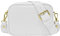 Parubi, Borsa Donna a Tracolla, In Vera Pelle Grana Dollaro, Made in Italy, Modello Ginevra, Borsetta Bianca Piccola Pochette Clutch Da Donna Ragazza Elegante, Bianco