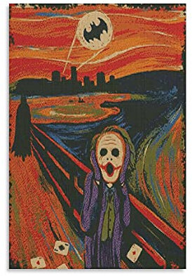 GNKIO Movie Posters The Scream Joker Poster Dekorative Malerei Leinwand Wandkunst Wohnzimmer Poster Schlafzimmer Malerei 08x12inch(20x30cm)