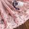 3 Yard Vintage Bestickter Spitzenbesatz Spitzenborte Dekoband Spitzenband Spitzenbordüre Zierband Spitzenstoff für Nähen Brautschleiern Petticoats Hochzeitskleid Hochzeit Deko 32cm Breite,A Rosa