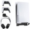 NexiGo Wall Mount Set for PlayStation 5 (Disc & Digital), [Space Saving & Improved Airflow] Sturdy Steel Wall Stand Holder Mount PS5 Console Near or Behind TV w/Controller Holder & Headphone Hanger