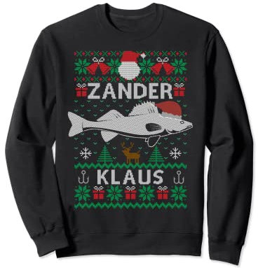 Zander Klaus I Lustiges Zanderangler Angler Angeln Raubfisch Sweatshirt