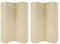 PiccoCasa 2er Set Vorhang Blickdicht Gardinen mit Ösen Verdunkelungsvorhang Kurz Scheibengardine Bistrogardine Modern für Küche Büros Wohnzimmer Schlafzimmer Beige 61H×66B cm