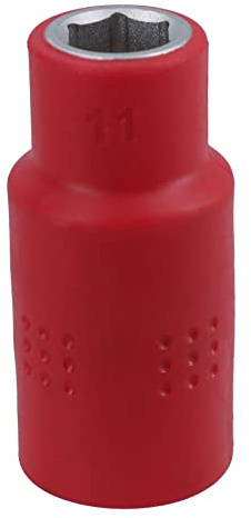 13mm 1/2in Drive VDE Insulated Shallow Metric Socket 6 Sided Single Hex 1000 V