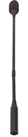 Dynamic Gooseneck Microphone for Vocal Applications, Gooseneck Condenser Microphone 17.7in Flexible Noise Reduction Gooseneck with Power Indicator for Meeting Rooms