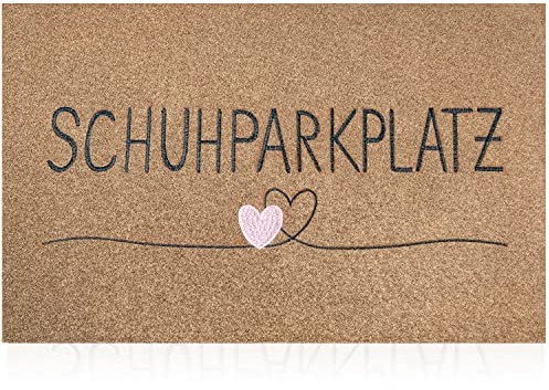 AAZZKANG Fußmatten für den Außenbereich mit strapazierfähiger Rutschfester Gummiunterseite, sehr saugfähig, leicht zu reinigen, für Haustür, strapazierfähig,Braun