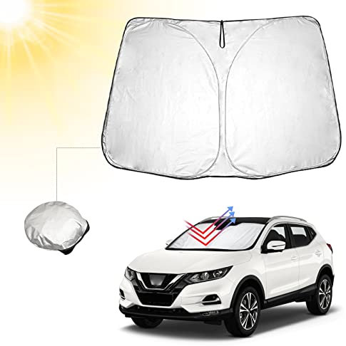 BIBIBO Qashqai J11 - Cubierta para Parabrisas Delantero Compatible con N*issan Qashqai J11 2014-2021, protección Solar para Parabrisas Delantero del Coche, Plegable, protección contra Rayos UV